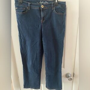 INC International Concepts Women's Dark Blue Cropped Jeans